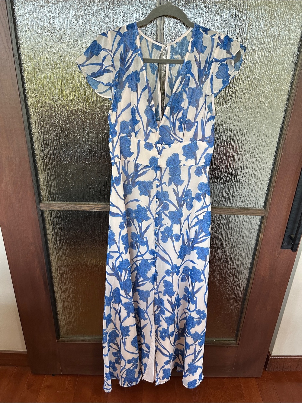 Hutch Nia Floral Dress size 6 Blue Floral V-Neck Maxi Dress - Women - Picture 6 of 15
